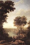 Claude Lorrain Landscape with the Finding of Moses sdfg oil
